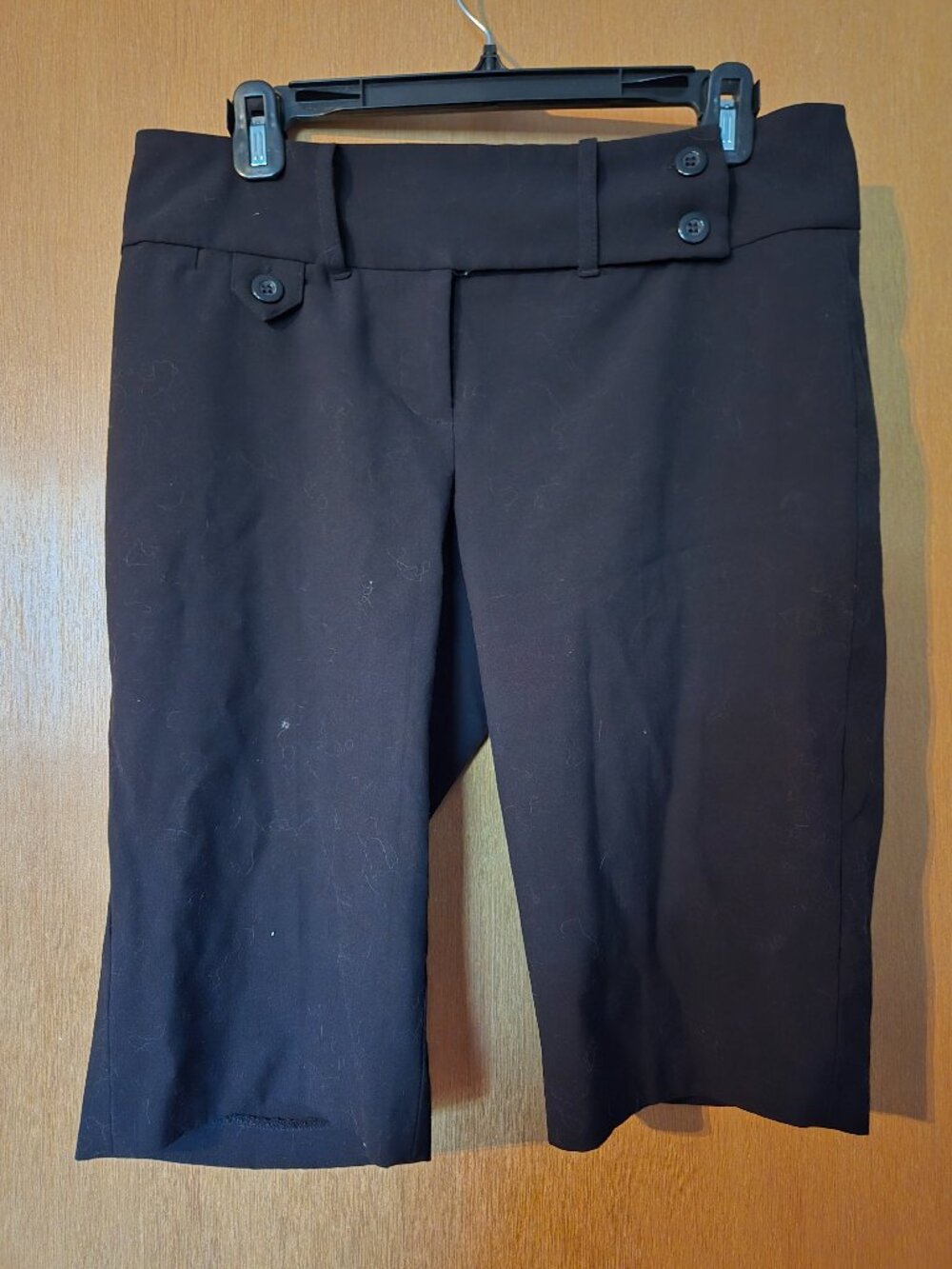 Smart Set Black Bermuda Capri Pants Size 7 Casual